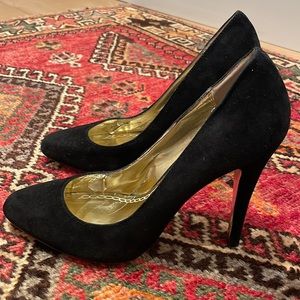 Charles David Black Suede Round Toe Pumps Size 7.5